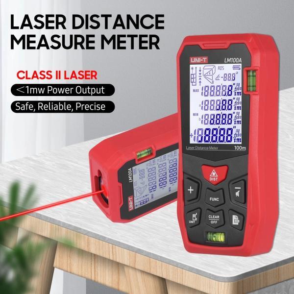 Medidor de distancia láser de 100 m digital, láser medidor distancia 