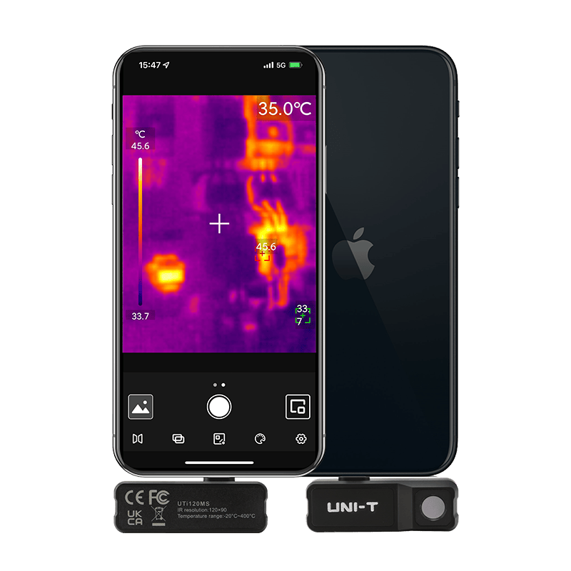 Cámara Termográfica Térmica Infrarroja para iPhone UTi120MS