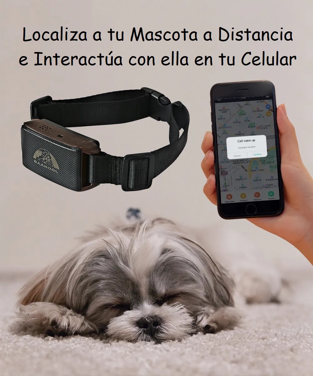 Localizador GPS para mascotas, rastreador, collar para perros y