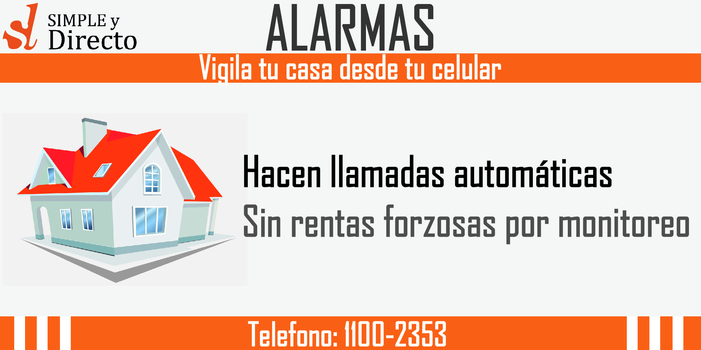 Kits de alarmas automáticas sin rentas aviso a celular - Simple y Directo