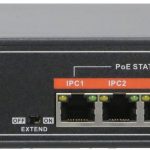 Switch con 4 puertos PoE para cámaras IP