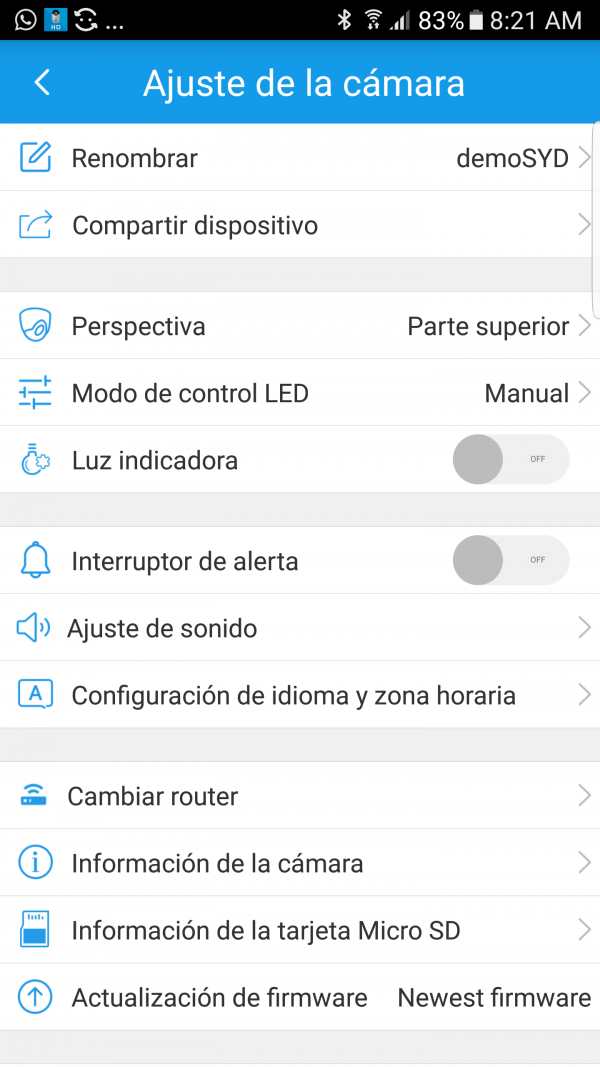 La APP está en español