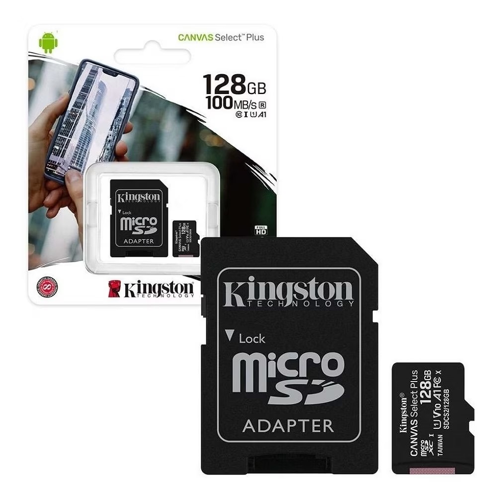 Tarjeta de memoria micro SD de 128GB con adaptador SD